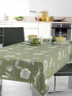 Abwaschbarer Tischbelag Ginkgo klar B: ca. 140 cm
