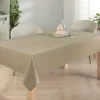 Abwaschbarer Tischbelag Monza beige B: ca. 140 cm