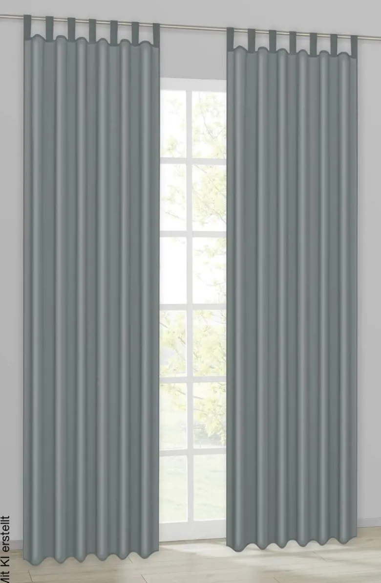 ACUS design collection Schlaufenvorhang Silk anthrazit B/L: ca. 140x225 cm