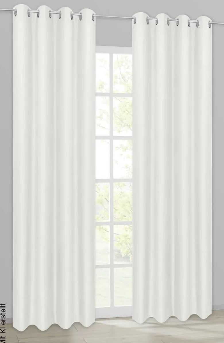 ACUS design collection Ösenvorhang Barnaby weiß B/L: ca. 140x235 cm