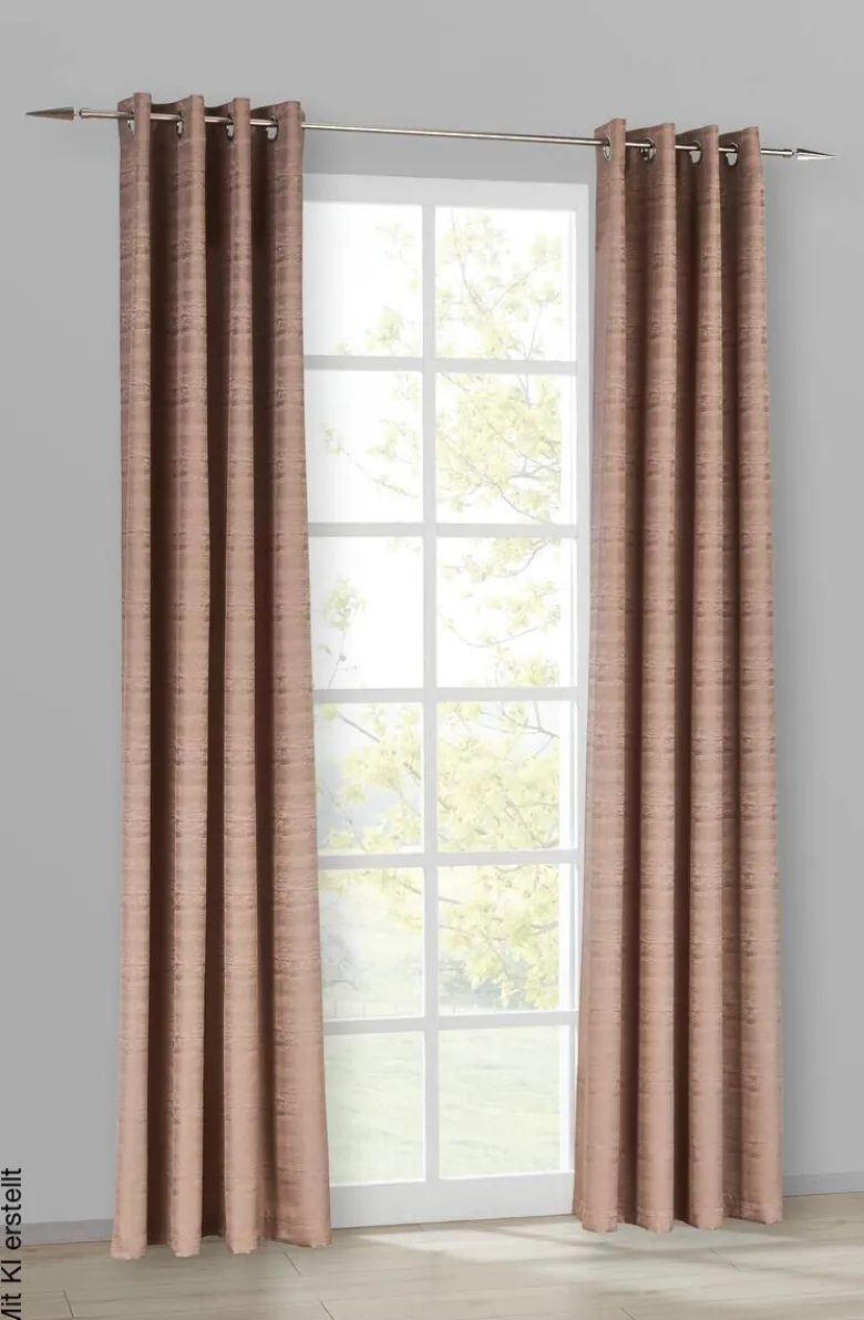 ACUS design collection Ösenvorhang Turin taupe B/L: ca. 140x245 cm