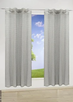 ACUS design collection Ösenvorhang Spider taupe B/L: ca. 140x245 cm