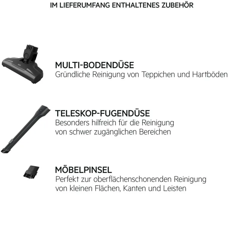 AEG Handstaubsauger AS52CB18DG schwarz Metall Kunststoff B/H/L: ca. 25,5x110,5x15 cm