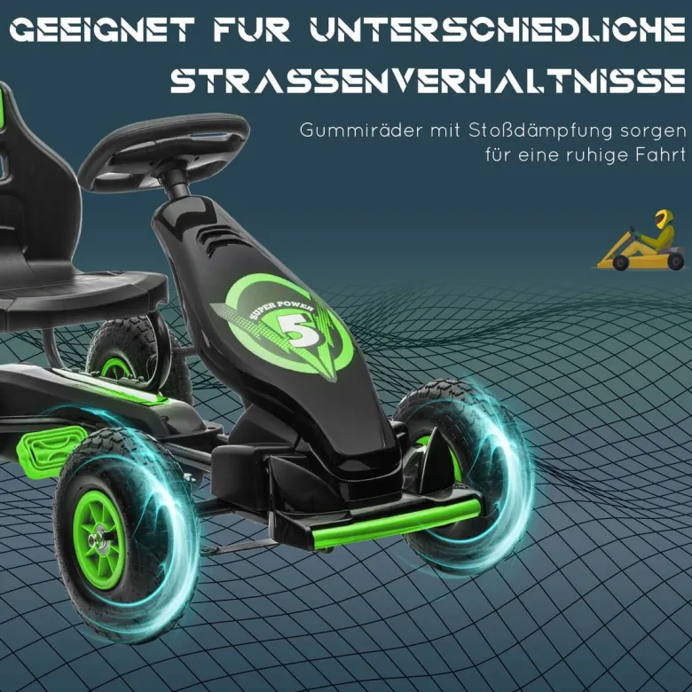 AIYAPLAY Go Kart grün B/H/L: ca. 58x61x121 cm