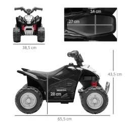AIYAPLAY Kinderauto schwarz B/H/L: ca. 38,5x65,5x43,5 cm