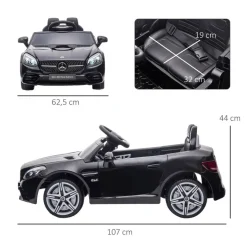 AIYAPLAY Kinder-Elektroauto schwarz B/H/L: ca. 62,5x44x107 cm
