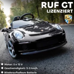 AIYAPLAY Kinder Elektroauto schwarz B/H/L: ca. 65,5x47x108 cm