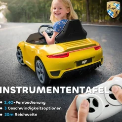 AIYAPLAY Kinder Elektroauto gelb B/H/L: ca. 65,5x47x108 cm