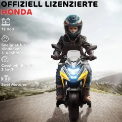 AIYAPLAY Kinder Elektro-Motorrad gelb B/H/L: ca. 46x75x107 cm