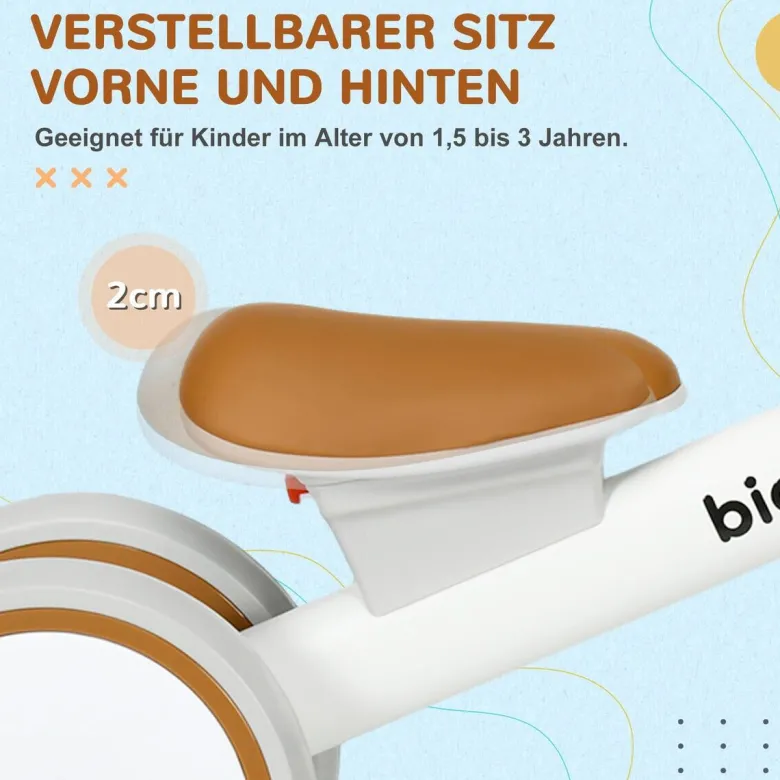 AIYAPLAY Kinderlaufrad weiß B/H/L: ca. 27x39x56 cm