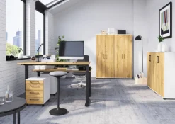Aktenschrank 4247-559 Eiche Grand-Son Nachbildung weiß B/H/T: ca. 80x123x40 cm