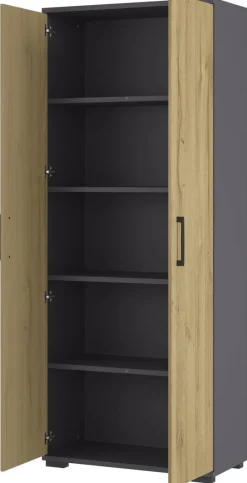 Aktenschrank 4250-564 Eiche Grand-Son Nachbildung Graphit B/H/T: ca. 80x200x40 cm