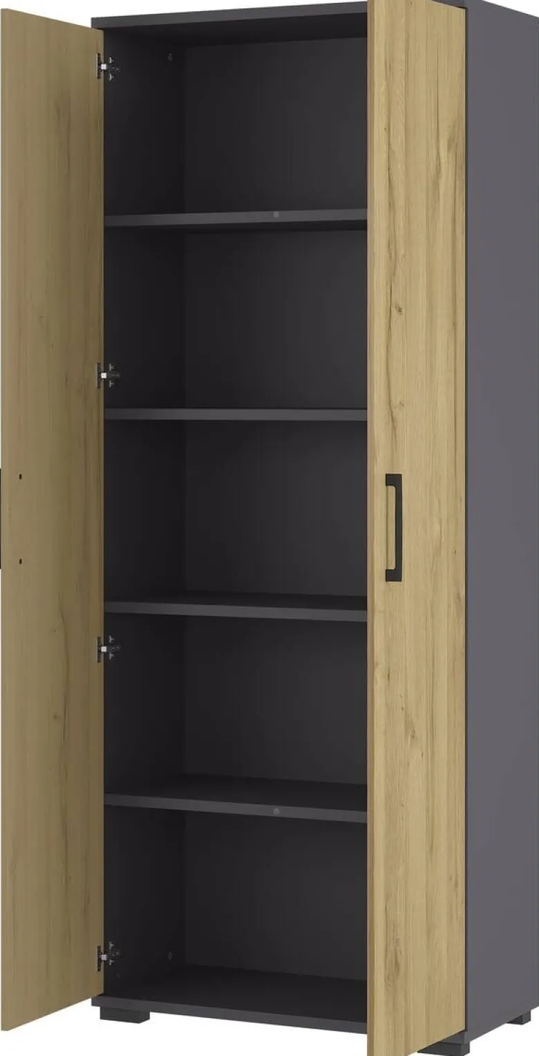 Aktenschrank 4250-564 Eiche Grand-Son Nachbildung Graphit B/H/T: ca. 80x200x40 cm