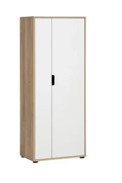 Aktenschrank Emmik weiß matt Eiche Eiche weiß Nachbildung B/H/T: ca. 65,1x163,6x41 cm