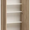 Aktenschrank Emmik weiß matt Eiche Eiche weiß Nachbildung B/H/T: ca. 59,8x124x19,55 cm