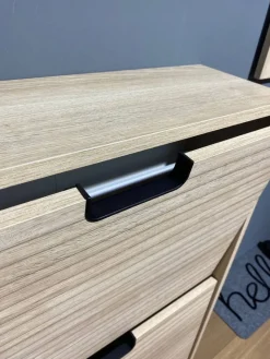Aktenschrank Emmik weiß matt Eiche Eiche weiß Nachbildung B/H/T: ca. 59,8x124x19,55 cm