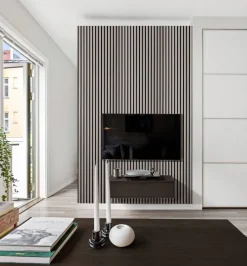 Akustikpaneel weiß L/B/H: ca. 1,9x56,1x240 cm pro Stück