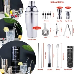 alpina Cocktailset silber Edelstahl