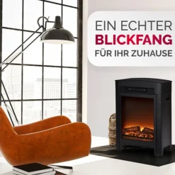 alpina Elektrokamin schwarz Metall B/H/T: ca. 59x41x26 cm ca. 1800 W