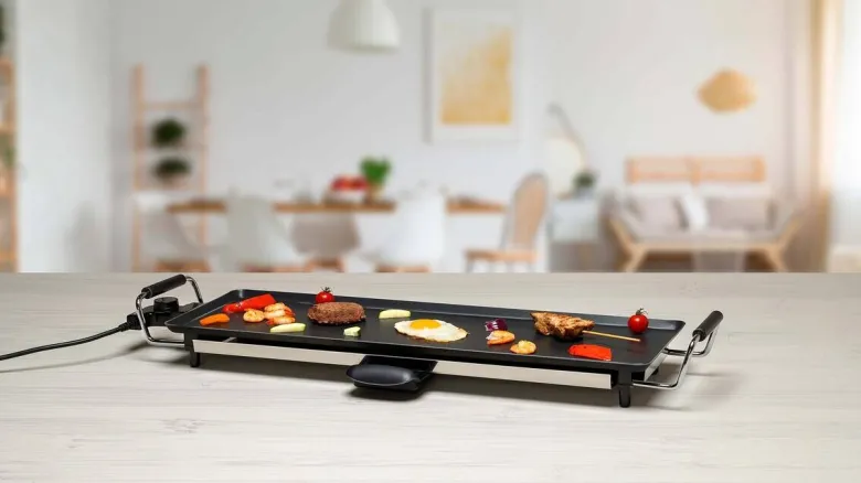 alpina Elektro-Tischgrill schwarz Metall B/L: ca. 70x23 cm