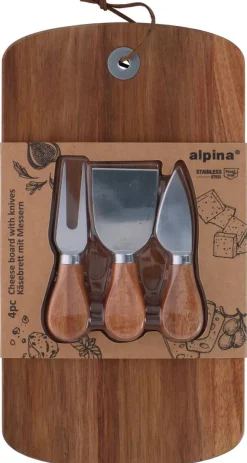 alpina Käsebrett mit Messern