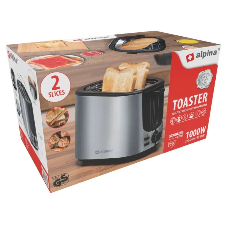 alpina Toastautomat silber Edelstahl