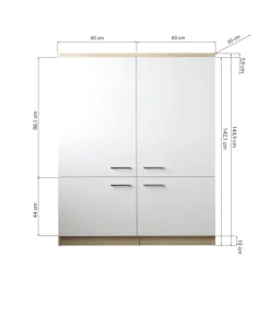 Anbauküchen-Set Merle grau B/H/T: ca. 120x145x60 cm