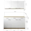 Anbauküchen-Set Merle grau B/H/T: ca. 150x200x60 cm