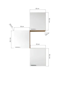 Anbauküchen-Set Merle schwarz B/H/T: ca. 100x168x35 cm