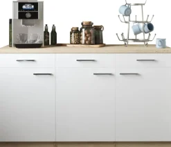 Anbauküchen-Set Merle weiß B/H/T: ca. 150x85x60 cm