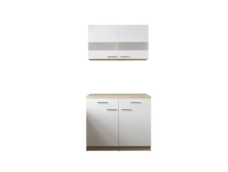 Anbauküchen-Set Merle weiß B/H/T: ca. 100x200x60 cm
