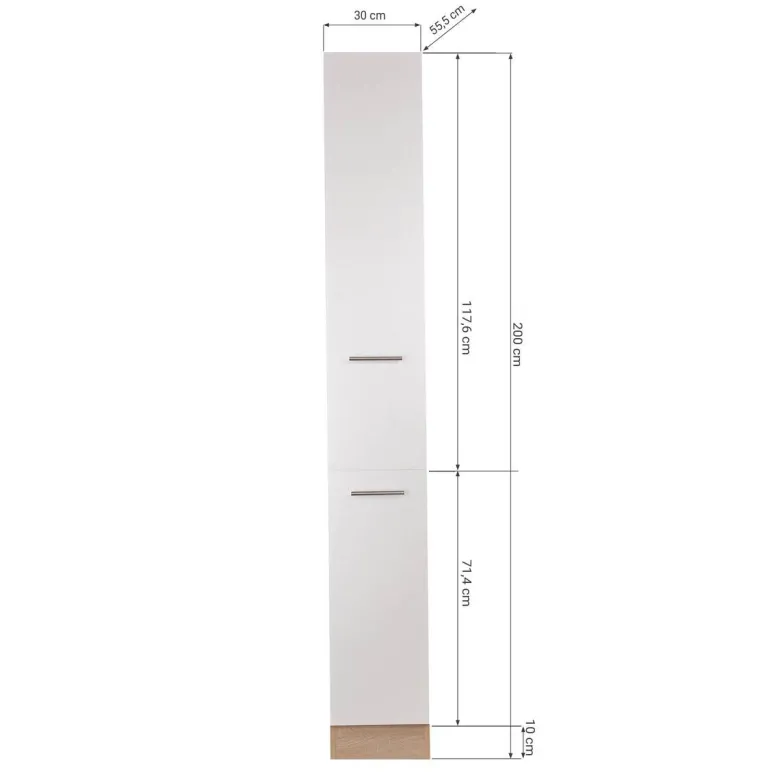 Apothekerschrank Merle grau B/H/T: ca. 30x200x60 cm