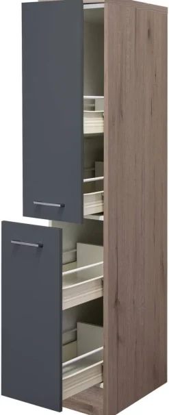 Apothekerschrank Morena grau matt B/H/T: ca. 30x161x60 cm