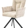 Armlehnstuhl beige Microfaser B/H/T: ca. 61x94x65 cm