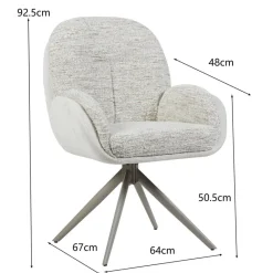 Armlehnstuhl Davina beige Microfaser B/H/T: ca. 64x92,5x48 cm