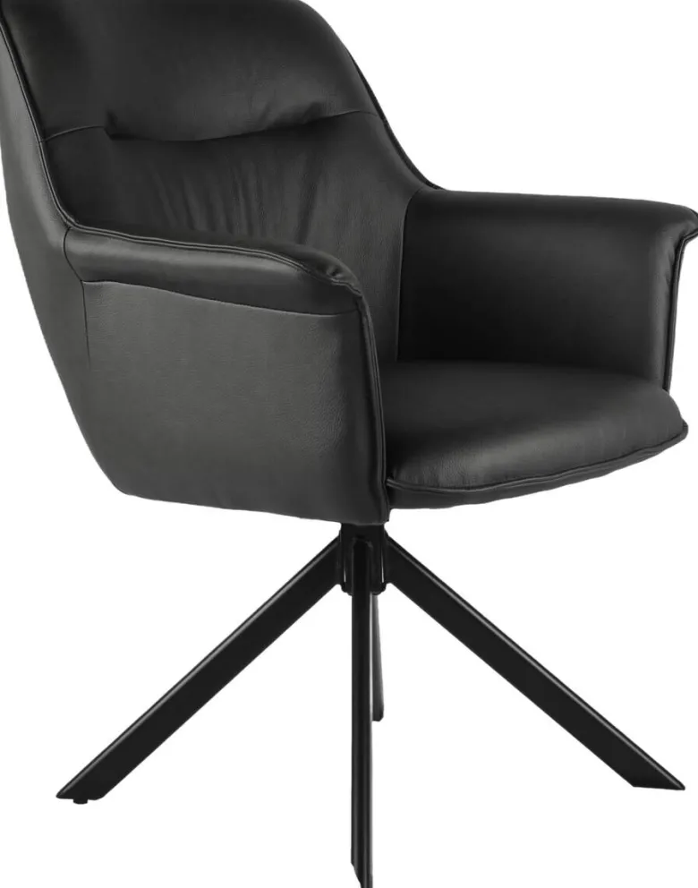 Armlehnstuhl Elias schwarz Polyester B/H/T: ca. 67x91x69 cm