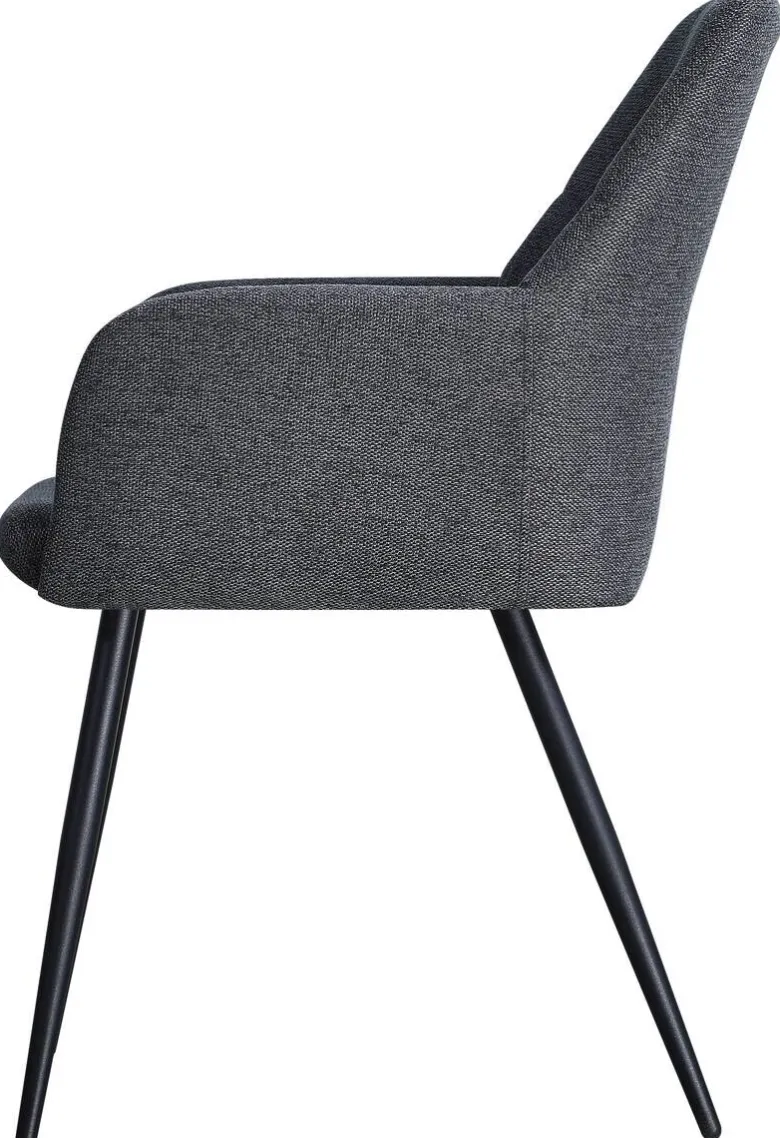 Armlehnstuhl Joe grau Webstoff B/H/T: ca. 58x85x62 cm