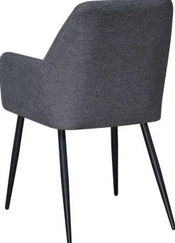 Armlehnstuhl Joe grau Webstoff B/H/T: ca. 58x85x62 cm