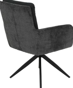 Armlehnstuhl Leandra, 2er-Set anthrazit Microfaser Webstoff B/H/T: ca. 63x92x69 cm