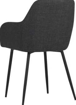 Armlehnstuhl Maria anthrazit Microfaser Webstoff B/H/T: ca. 55x84x61 cm