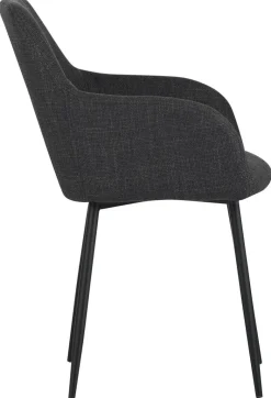 Armlehnstuhl Maria anthrazit Microfaser Webstoff B/H/T: ca. 55x84x61 cm