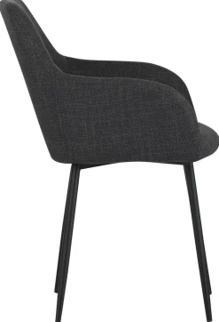 Armlehnstuhl Maria, 2er-Set anthrazit Microfaser Webstoff B/H/T: ca. 55x84x61 cm