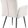 Armlehnstuhl Marla beige Webstoff B/H/T: ca. 60x89x62 cm