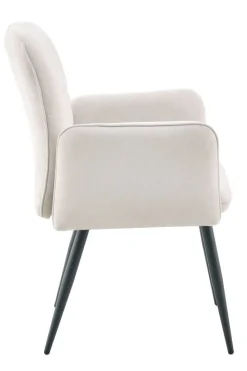 Armlehnstuhl Marla beige Webstoff B/H/T: ca. 60x89x62 cm