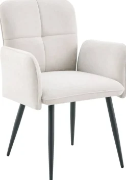Armlehnstuhl Marla beige Webstoff B/H/T: ca. 60x89x62 cm