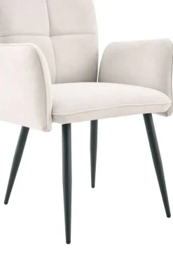 Armlehnstuhl Marla beige Webstoff B/H/T: ca. 60x89x62 cm