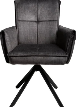 Armlehnstuhl Renate grau Samt B/H/T: ca. 59x92x67 cm