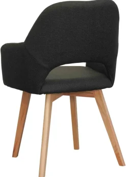 Armlehnstuhl Stade anthrazit Webstoff Microfaser B/H/T: ca. 57x87x62 cm