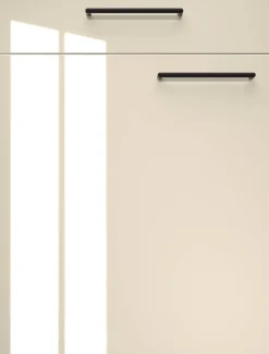 artego Küchenblock Eco Graphit Lack Hochglanz Toffee Sherwood matt Nachbildung B/T: ca. 300x60 cm
