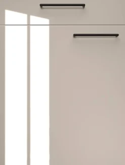 artego Küchenblock Eco Graphit Lack Hochglanz Toffee Sherwood matt Nachbildung B/T: ca. 300x60 cm